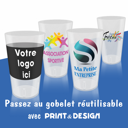 gobelets personnalisés réutilisables